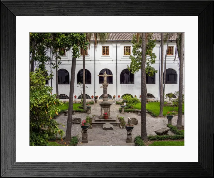 Framed Print : Backyard of Saint Francis Monastery, Quito, Pichincha Province, Ecuador Framed Print : Backyard of Saint Francis Monastery, Quito, Pichincha Province, Ecuador