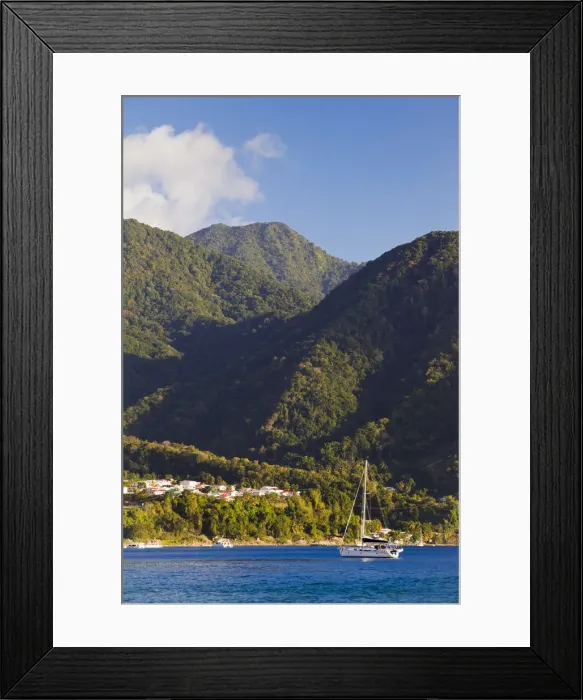 Framed Print : Dominica, Roseau. Boats near Castle Comfort Framed Print : Dominica, Roseau. Boats near Castle Comfort