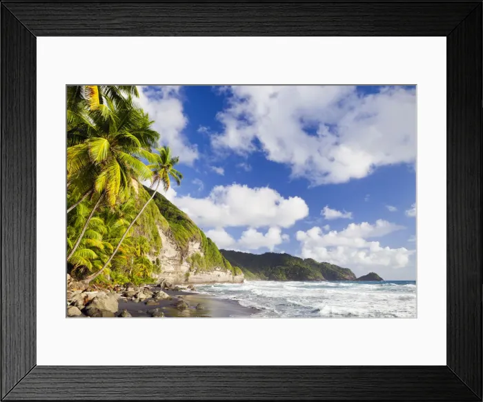 Framed Print : Dominica, Riviere Cyrique. The beach at Wavine Cyrique Framed Print : Dominica, Riviere Cyrique. The beach at Wavine Cyrique