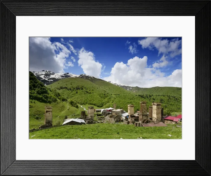 Framed Print : The mountain village of Ushguli. A UNESCO World Heritage Site. Upper Svanetia, Georgia Framed Print : The mountain village of Ushguli. A UNESCO World Heritage Site. Upper Svanetia, Georgia