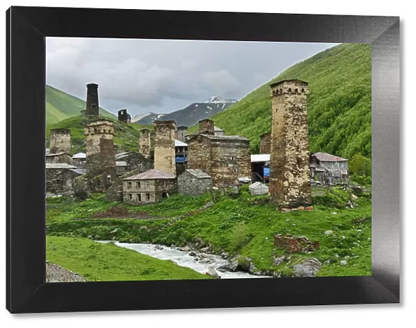 The mountain village of Ushguli. A UNESCO World Heritage Site. Upper Svanetia, Georgia