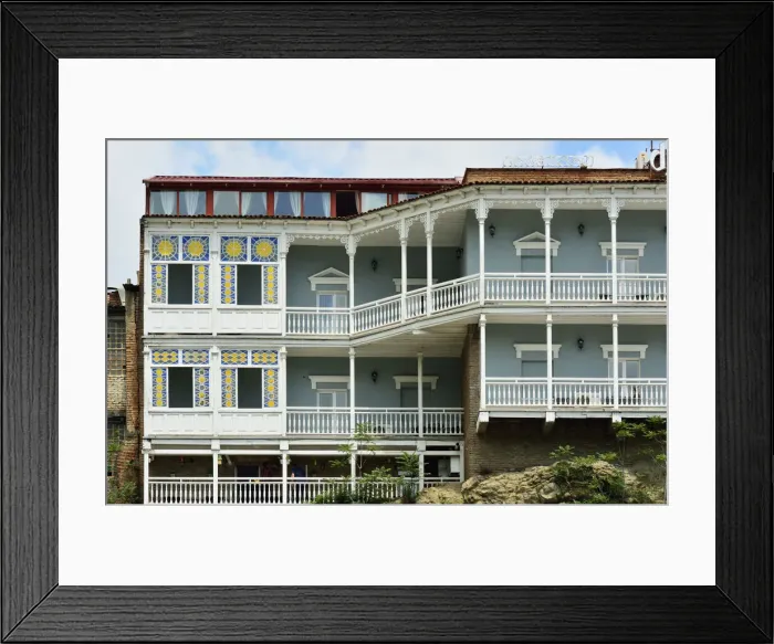 Framed Print : Traditional house. Old town of Tbilisi, Georgia. Caucasus Framed Print : Traditional house. Old town of Tbilisi, Georgia. Caucasus