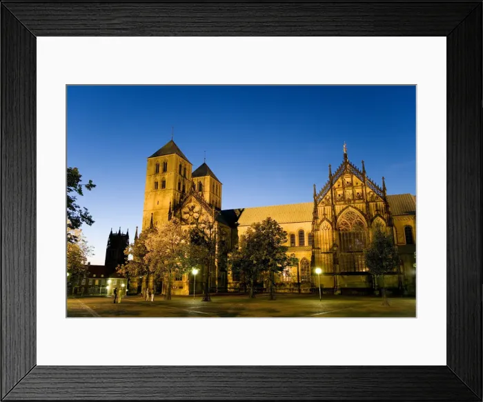 Framed Print : Cathedral, Muenster, Muensterland, North Rhine Westphalia, Germany Framed Print : Cathedral, Muenster, Muensterland, North Rhine Westphalia, Germany