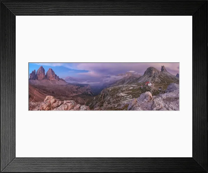 Framed Print : Italy, Trentino Alto Adige, Tre Cime di Lavaredo, Drei Zinnen Framed Print : Italy, Trentino Alto Adige, Tre Cime di Lavaredo, Drei Zinnen