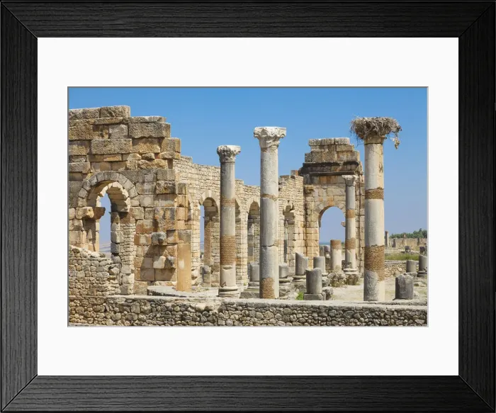Framed Print : Morocco, Al-Magreb, Archaeological Site of Volubilis