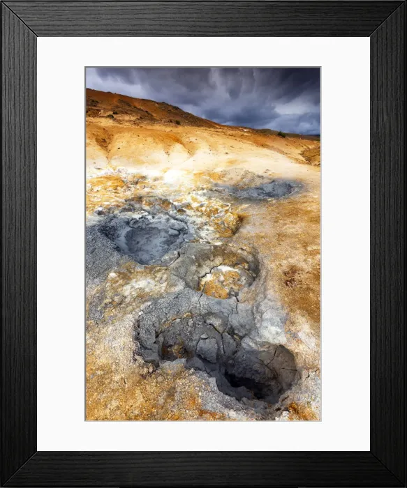 Framed Print : Iceland, Southern Peninsula, Reykjanes, Geothermal area of Krysuvik Framed Print : Iceland, Southern Peninsula, Reykjanes, Geothermal area of Krysuvik
