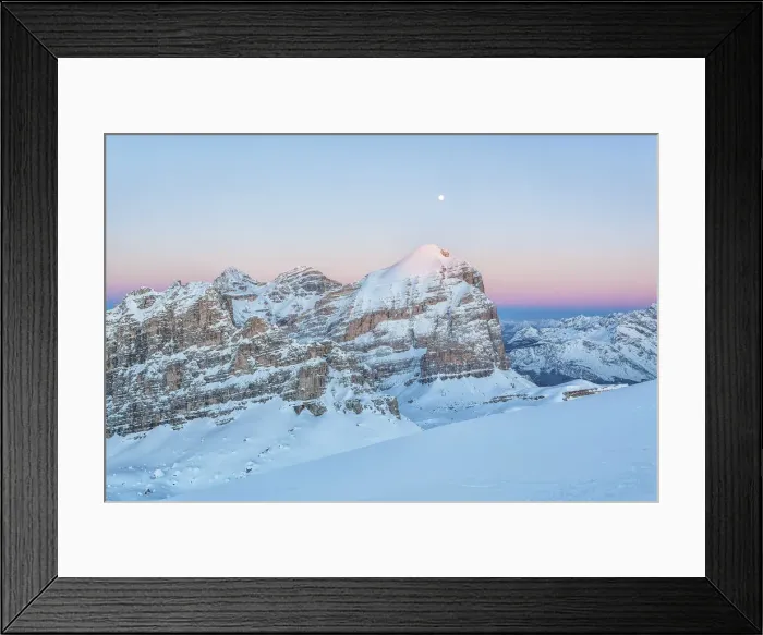 Framed Print : Italy, Cortina d Ampezzo, winter sunset on Tofana di Rozes Framed Print : Italy, Cortina d Ampezzo, winter sunset on Tofana di Rozes