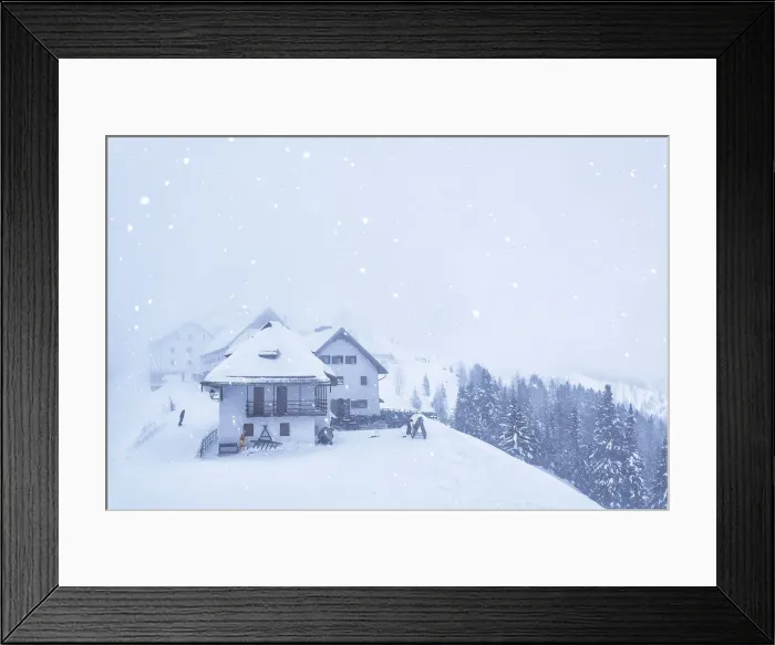 Framed Print : Italy, Friuli Venezia Giulia, Monte Lussari, Alpi Giulie, winter
