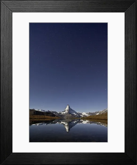 Framed Print : Switzerland, Valais, Starry sky above the Matterhorn Framed Print : Switzerland, Valais, Starry sky above the Matterhorn