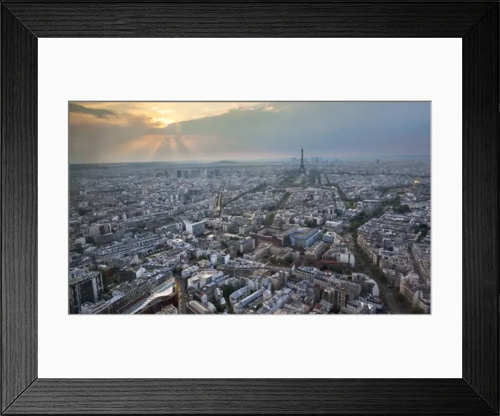 Framed Print : France, Ile-de-France, Paris skyline from the 56th floor of the Montparnasse tower Framed Print : France, Ile-de-France, Paris skyline from the 56th floor of the Montparnasse tower