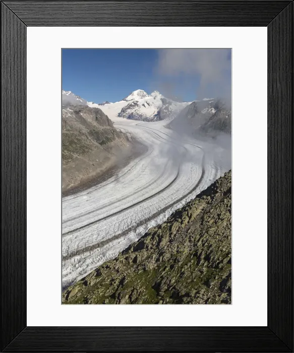 Framed Print : Switzerland, Valais, Aletsch glacier, the largest in Europe from Eggishorn Bergstation Framed Print : Switzerland, Valais, Aletsch glacier, the largest in Europe from Eggishorn Bergstation