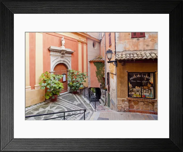 Framed Print : Village of Roquebrune Cap Martin, Cote d Azur, France Framed Print : Village of Roquebrune Cap Martin, Cote d Azur, France