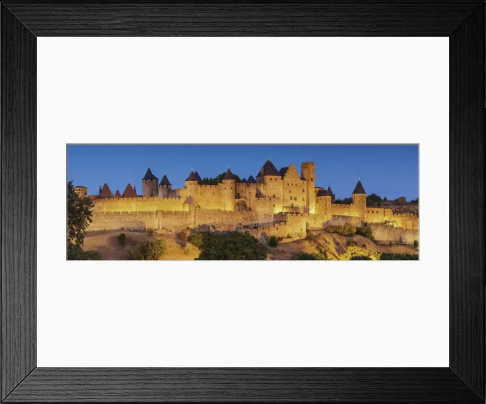 Framed Print : Carcassonne at Night, Languedoc, France Framed Print : Carcassonne at Night, Languedoc, France
