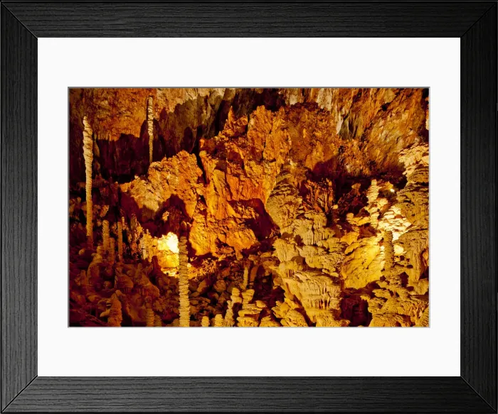 Framed Print : Cave Stalagmites, Grand Site de l Aven d Orgac, France Framed Print : Cave Stalagmites, Grand Site de l Aven d Orgac, France