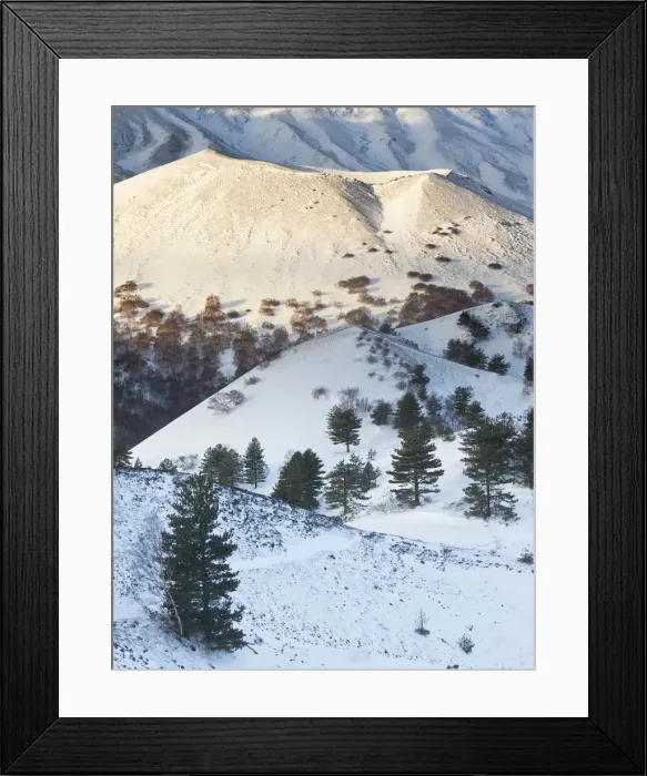 Framed Print : Italy, Sicily, Mt. Etna, View of Monte Frumento snowy at dawn Framed Print : Italy, Sicily, Mt. Etna, View of Monte Frumento snowy at dawn