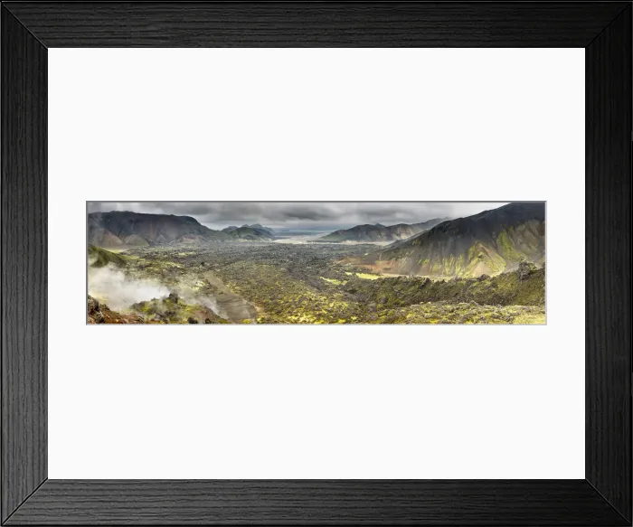 Framed Print : Iceland, South Iceland, View over the Landmannalaugar area