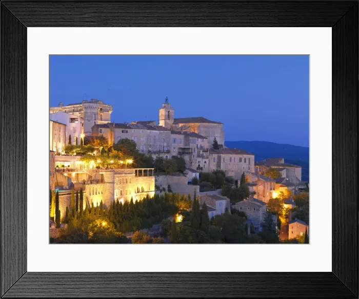 Framed Print : France, Vaucluse, Provence, Gordes at night Framed Print : France, Vaucluse, Provence, Gordes at night