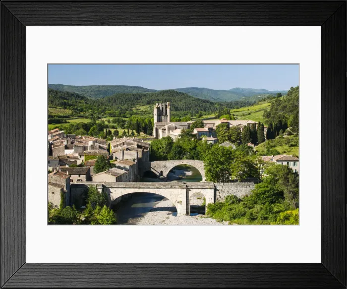 Framed Print : Medieval village of Lagrasse, member of the Les Plus Beaux Villages de France association Framed Print : Medieval village of Lagrasse, member of the Les Plus Beaux Villages de France association