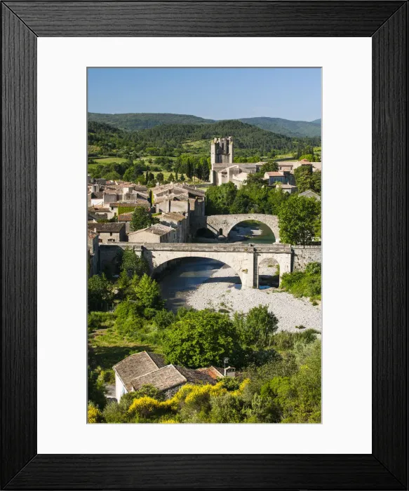Framed Print : Medieval village of Lagrasse, member of the Les Plus Beaux Villages de France association Framed Print : Medieval village of Lagrasse, member of the Les Plus Beaux Villages de France association