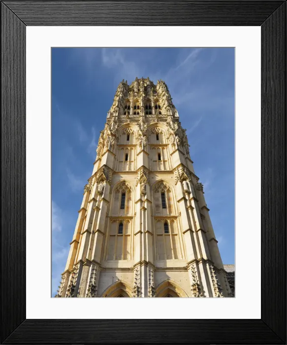 Framed Print : France, Normandy, Rouen, Notra dame cathedral; Bell tower Framed Print : France, Normandy, Rouen, Notra dame cathedral; Bell tower