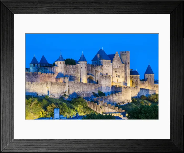 Framed Print : The fortified city of Carcassonne, Languedoc-Roussillon, France Framed Print : The fortified city of Carcassonne, Languedoc-Roussillon, France