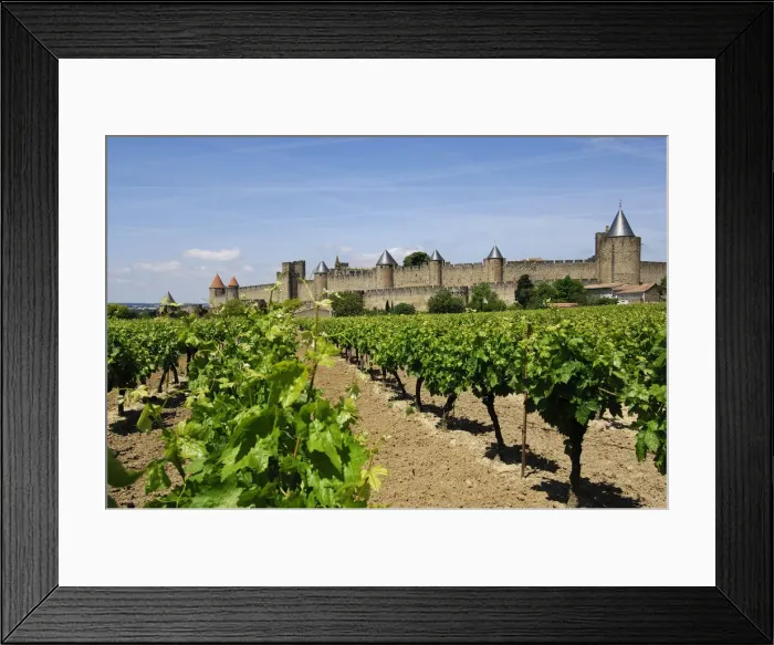 Framed Print : Castle, Carcassone, Midi, France