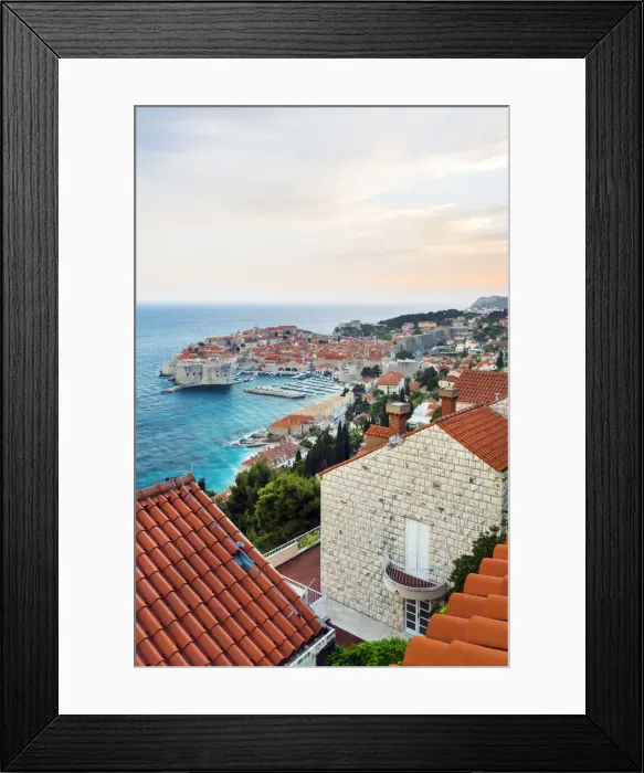 Framed Print : Croatia, Dalmatia, Dubrovnik, Old town. View over the old town Framed Print : Croatia, Dalmatia, Dubrovnik, Old town. View over the old town
