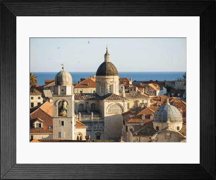Framed Print : Views over Dubrovnik city skyline from City Walls, Dubrovnik, Croatia Framed Print : Views over Dubrovnik city skyline from City Walls, Dubrovnik, Croatia