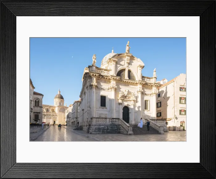 Framed Print : Exterior of Crkva Svetog Stjepana Church, Old Town, Dubrovnik, Croatia Framed Print : Exterior of Crkva Svetog Stjepana Church, Old Town, Dubrovnik, Croatia