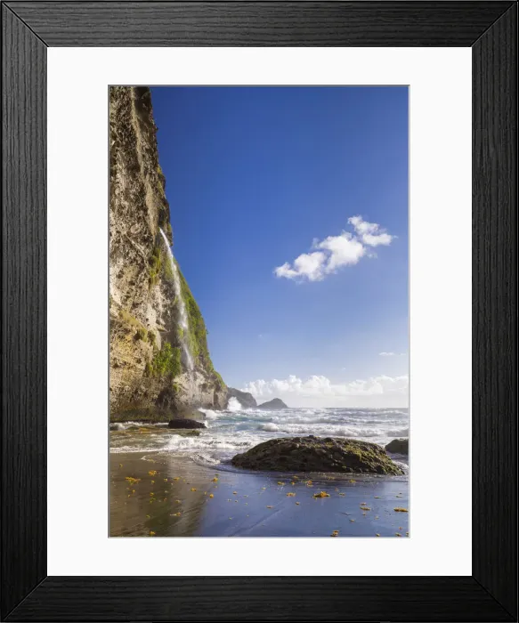 Framed Print : Dominica, Riviere Cyrique. The waterfall at Wavine Cyrique Framed Print : Dominica, Riviere Cyrique. The waterfall at Wavine Cyrique