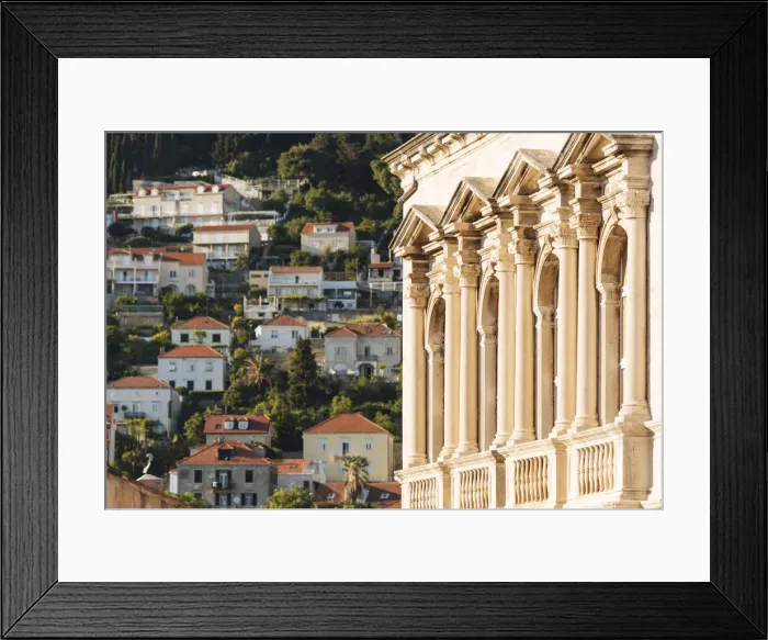 Framed Print : Detail of building, City Walls, Dubrovnik, Croatia Framed Print : Detail of building, City Walls, Dubrovnik, Croatia