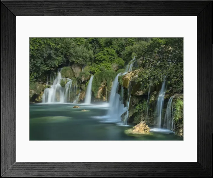 Framed Print : Europe, Balkan, Croatia, Krka National Park, Skradinski Buk waterfall Framed Print : Europe, Balkan, Croatia, Krka National Park, Skradinski Buk waterfall