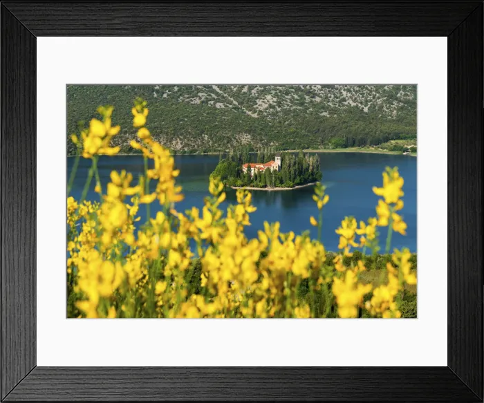 Framed Print : Croatia, Dalmatia, Viovac, the Franciscan Monastery