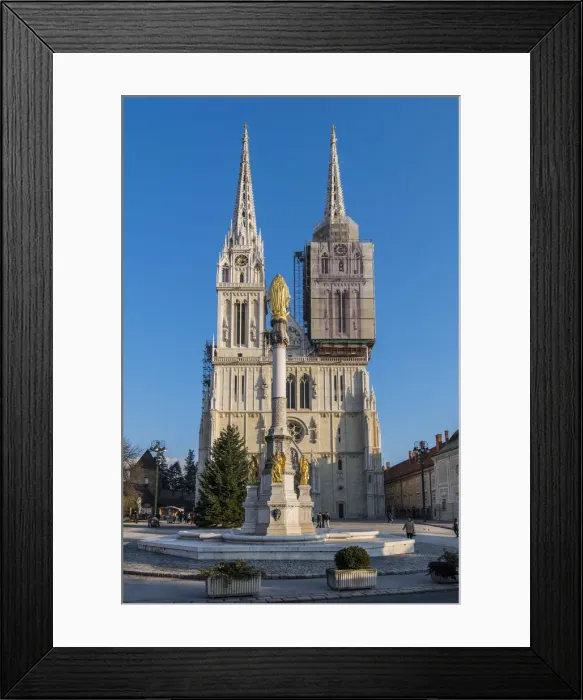 Framed Print : Cathedral of the Assumption of Mary or Zagrebacka katedrala, Zagreb, Croatia Framed Print : Cathedral of the Assumption of Mary or Zagrebacka katedrala, Zagreb, Croatia