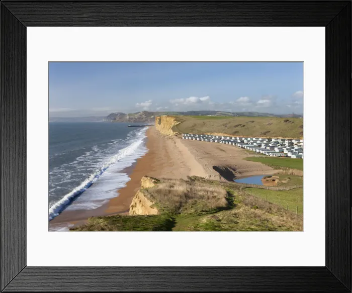 Framed Print : Static caravans with beach views on a coastal holiday park near Burton Bradstock, Dorset Framed Print : Static caravans with beach views on a coastal holiday park near Burton Bradstock, Dorset