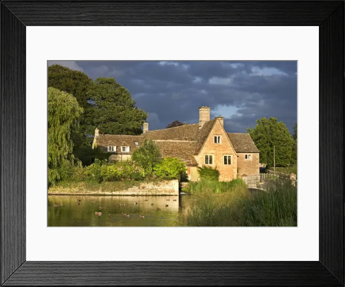 Framed Print : Picturesque Fairford Mill in the Cotswolds, Gloucestershire, England. Summer Framed Print : Picturesque Fairford Mill in the Cotswolds, Gloucestershire, England. Summer