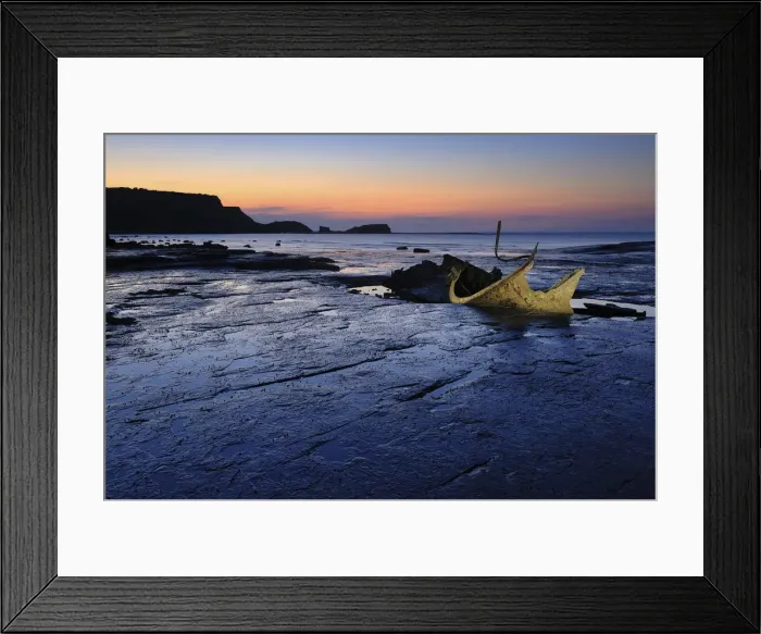 Framed Print : Europe, England, North Yorkshire, Whitby, Saltwick Bay at low tide Framed Print : Europe, England, North Yorkshire, Whitby, Saltwick Bay at low tide