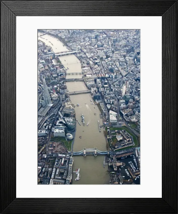 Framed Print : View of London from the air, England, UK Framed Print : View of London from the air, England, UK