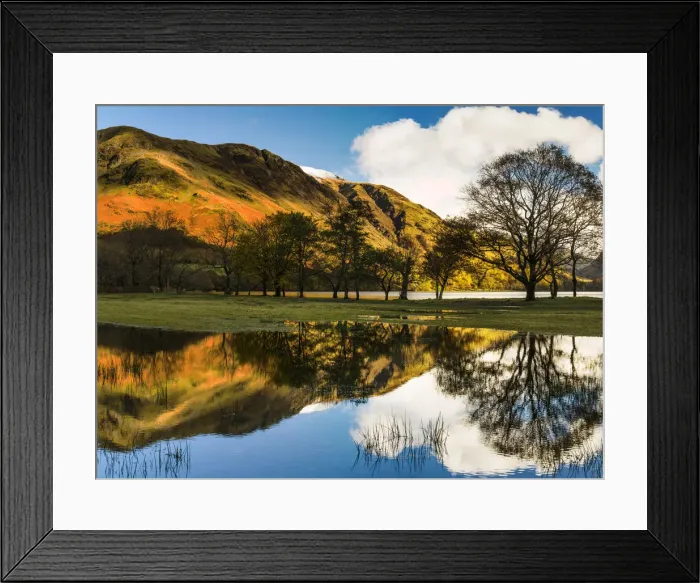 Framed Print : Buttermere reflections, Cumbria, UK Framed Print : Buttermere reflections, Cumbria, UK