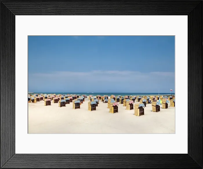 Framed Print : Beach with beach baskets, TravemAonde, LAobeck, Baltic coast, Schleswig-Holstein, Germany Framed Print : Beach with beach baskets, TravemAonde, LAobeck, Baltic coast, Schleswig-Holstein, Germany