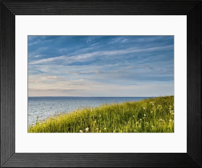 Framed Print : View from cliff Brodtener Ufer towards sea, Niendorf, Baltic coast, Schleswig-Holstein Framed Print : View from cliff Brodtener Ufer towards sea, Niendorf, Baltic coast, Schleswig-Holstein