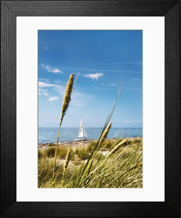 Framed Print : Sailing boat, beach, Flügge, Fehmarn island, Baltic coast, Schleswig-Holstein Framed Print : Sailing boat, beach, Flügge, Fehmarn island, Baltic coast, Schleswig-Holstein