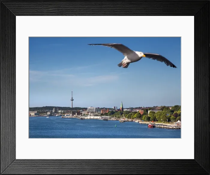 Framed Print : View from ferry boat towards city, Kiel fjord, Kiel, Baltic coast, Schleswig-Holstein Framed Print : View from ferry boat towards city, Kiel fjord, Kiel, Baltic coast, Schleswig-Holstein