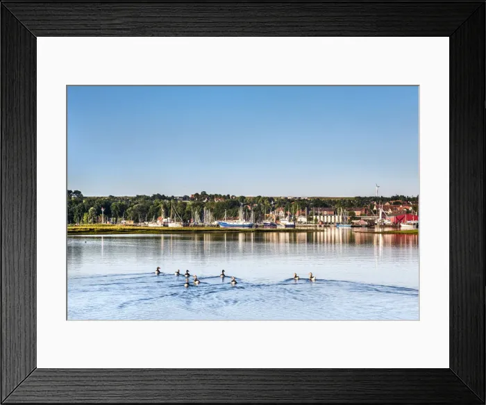 Framed Print : View from Graswarder towards Heiligenhafen, Baltic coast, Schleswig-Holstein, Germany Framed Print : View from Graswarder towards Heiligenhafen, Baltic coast, Schleswig-Holstein, Germany