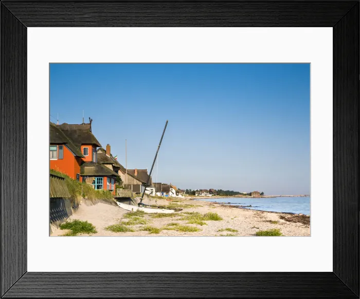 Framed Print : Houses on the beach, Nature reserve Graswarder, Heiligenhafen, Baltic coast Framed Print : Houses on the beach, Nature reserve Graswarder, Heiligenhafen, Baltic coast