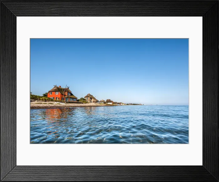 Framed Print : Houses on the beach, Nature reserve Graswarder, Heiligenhafen, Baltic coast Framed Print : Houses on the beach, Nature reserve Graswarder, Heiligenhafen, Baltic coast