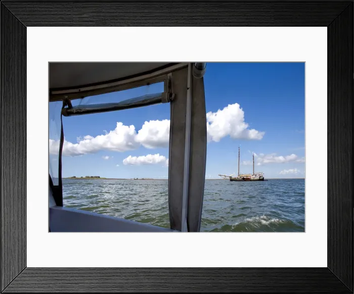 Framed Print : View from a ship, Northern Frisia, Schleswig Holstein, Germany Framed Print : View from a ship, Northern Frisia, Schleswig Holstein, Germany
