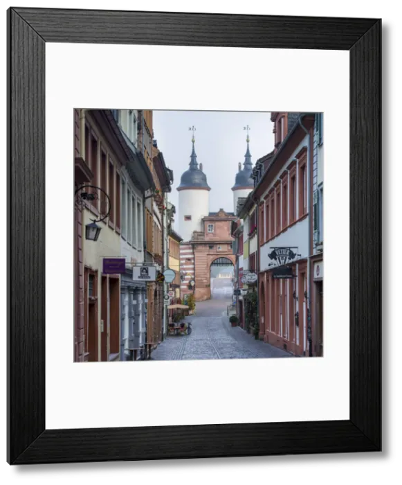 Framed Print : Steingasse alley and Old Bridge in Heidelberg, Baden-WAorttemberg, Germany Framed Print : Steingasse alley and Old Bridge in Heidelberg, Baden-WAorttemberg, Germany