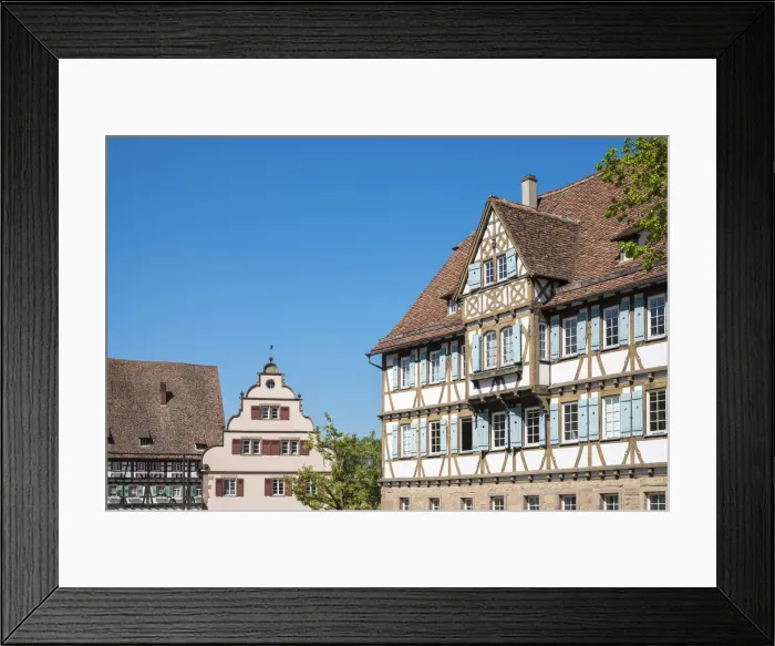 Framed Print : Germany, Baden-WAorttemberg, Maulbronn. Historic half-timber buildings in the monastery Framed Print : Germany, Baden-WAorttemberg, Maulbronn. Historic half-timber buildings in the monastery