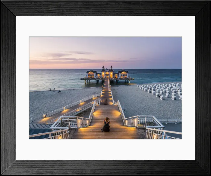 Framed Print : Sellin pier (Seebrücke), Sellin, Rugen Island, Baltic coast, Mecklenburg-Western Framed Print : Sellin pier (Seebrücke), Sellin, Rugen Island, Baltic coast, Mecklenburg-Western